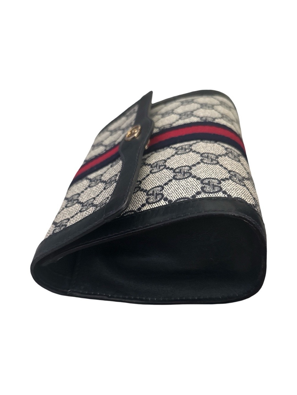 Gucci Navy/Red Web GG Monogram Crossbody Clutch SMALL - Picture 12 of 12